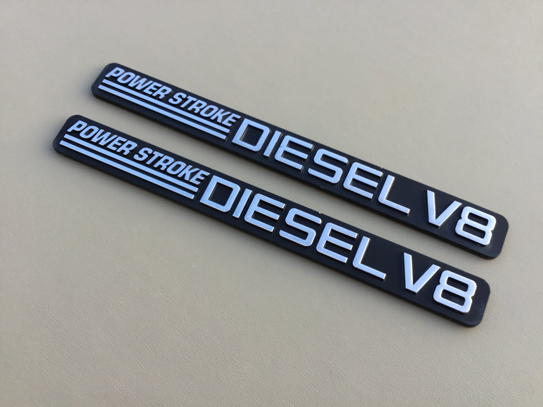 1999-2000 Ford F-250 F-350 Power Stroke Diesel V8 Door Emblem Set