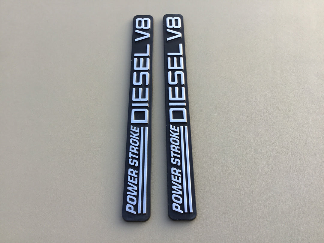 1999-2000 Ford F-250 F-350 Power Stroke Diesel V8 Door Emblem Set