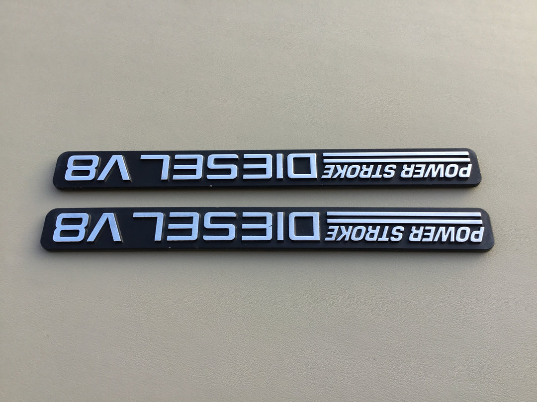 1999-2000 Ford F-250 F-350 Power Stroke Diesel V8 Door Emblem Set