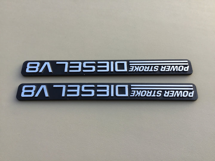 1999-2000 Ford F-250 F-350 Power Stroke Diesel V8 Door Emblem Set