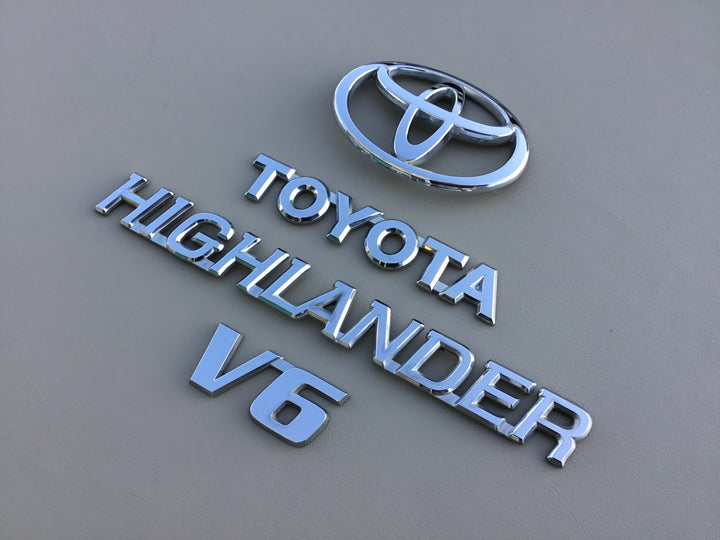 2001-2007 Toyota Highlander V6 Tailgate Emblem Set