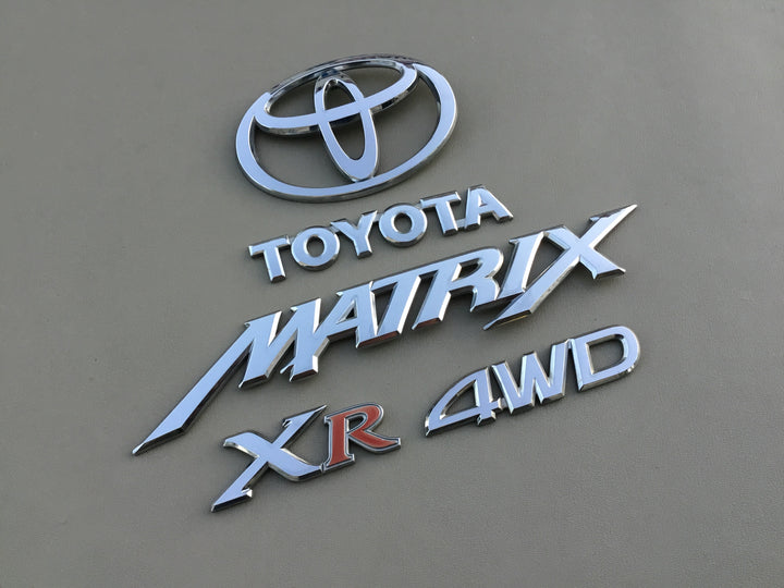 2003-2008 Toyota Matrix XR 4WD Tailgate Emblem Set