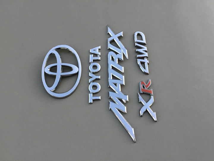 2003-2008 Toyota Matrix XR 4WD Tailgate Emblem Set