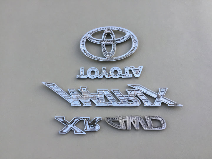 2003-2008 Toyota Matrix XR 4WD Tailgate Emblem Set