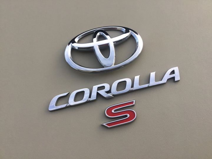 2014-2018 Toyota Corolla S Trunk Emblem Set