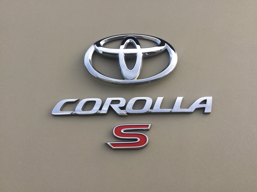 2014-2018 Toyota Corolla S Trunk Emblem Set