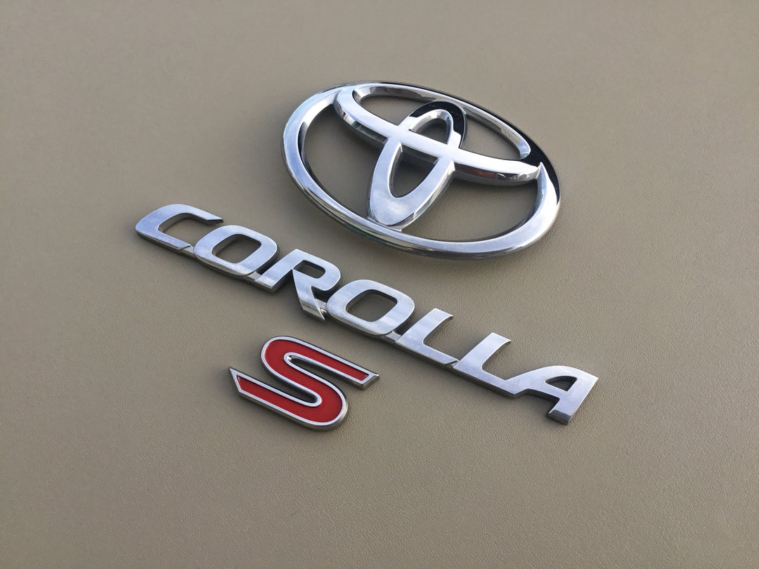 2014-2018 Toyota Corolla S Trunk Emblem Set