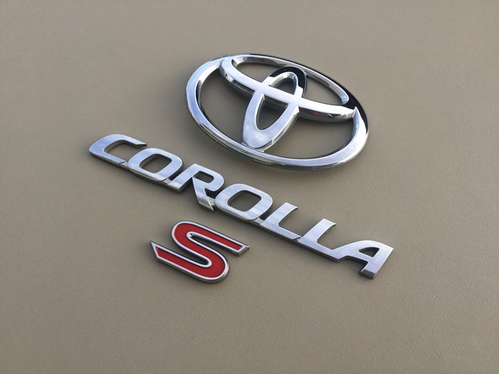 2014-2018 Toyota Corolla S Trunk Emblem Set