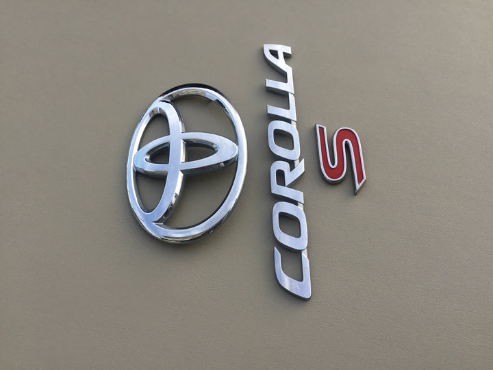 2014-2018 Toyota Corolla S Trunk Emblem Set