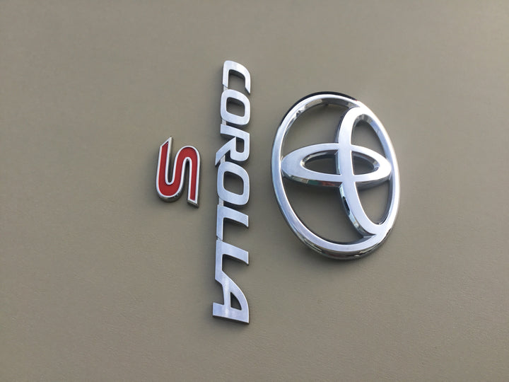 2014-2018 Toyota Corolla S Trunk Emblem Set