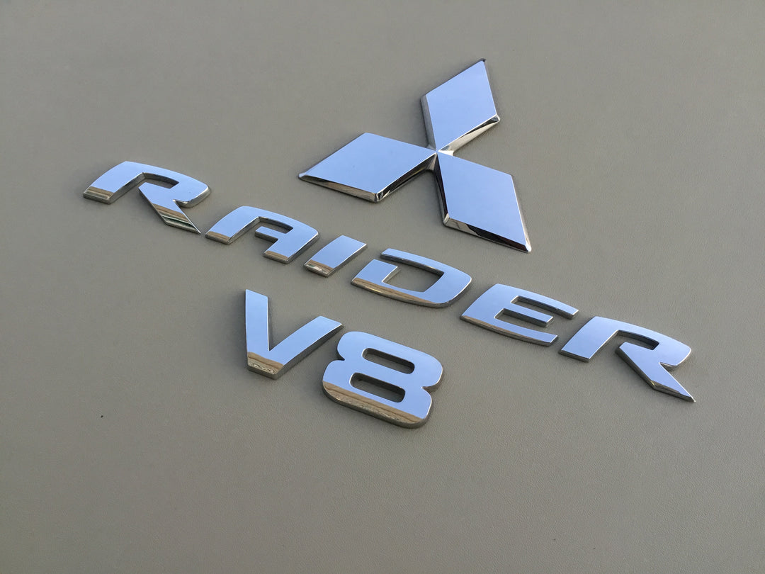 2006-2009 Mitsubishi Raider V8 Tailgate Emblem Set