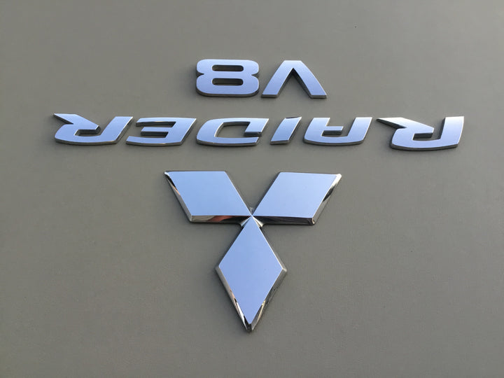 2006-2009 Mitsubishi Raider V8 Tailgate Emblem Set