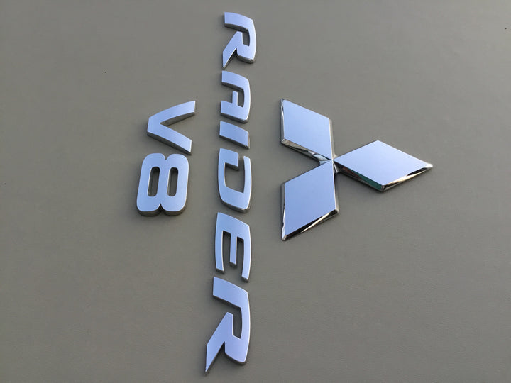 2006-2009 Mitsubishi Raider V8 Tailgate Emblem Set