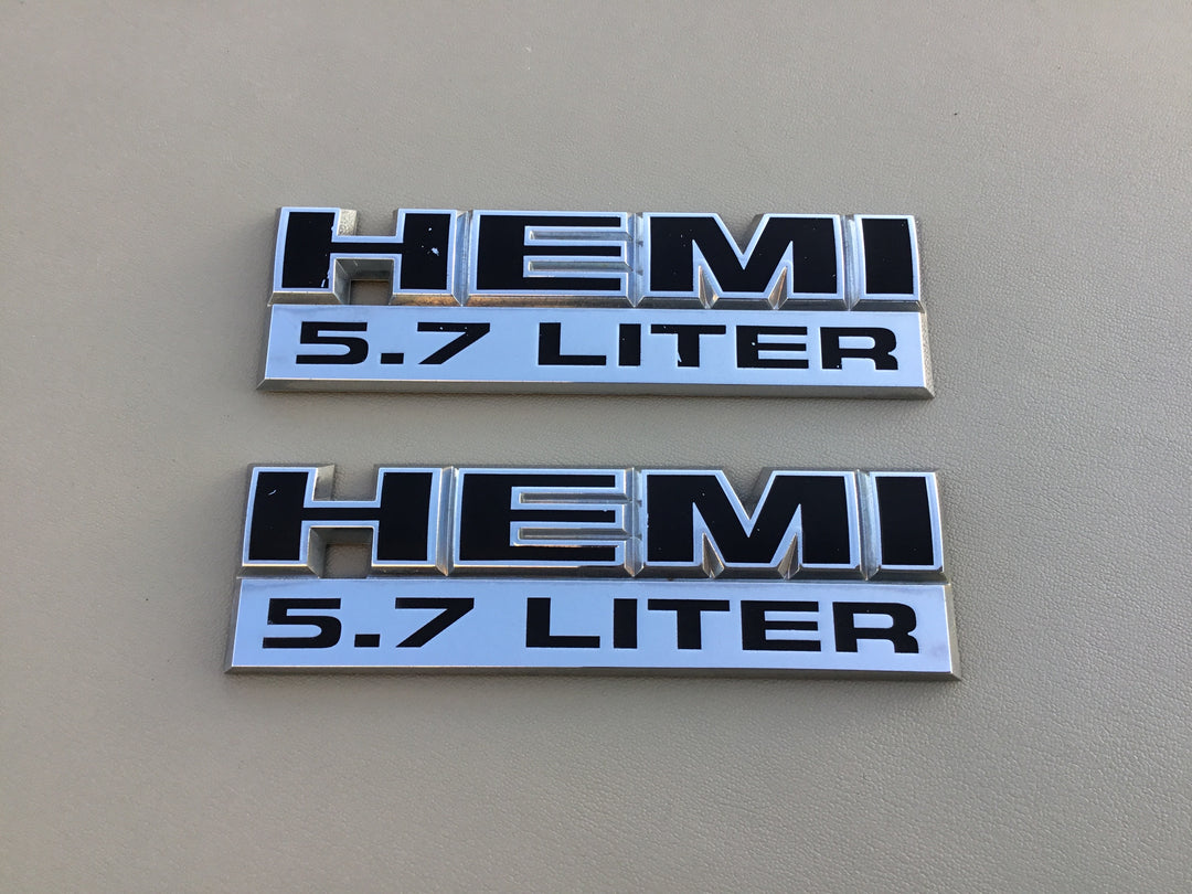 2006-2012 Dodge Ram 1500 Hemi 5.7 Liter Fender Emblem Set