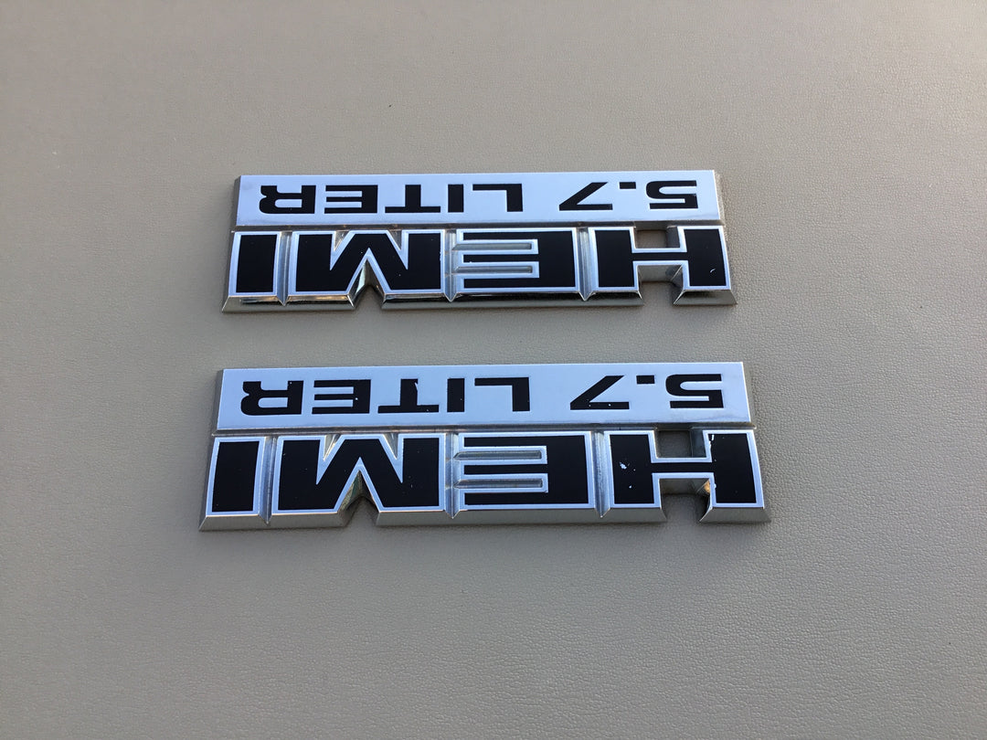 2006-2012 Dodge Ram 1500 Hemi 5.7 Liter Fender Emblem Set