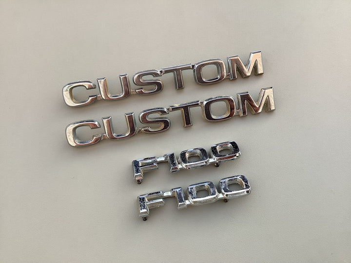 1980-1983 Ford Custom F-100 Fender Emblem Set