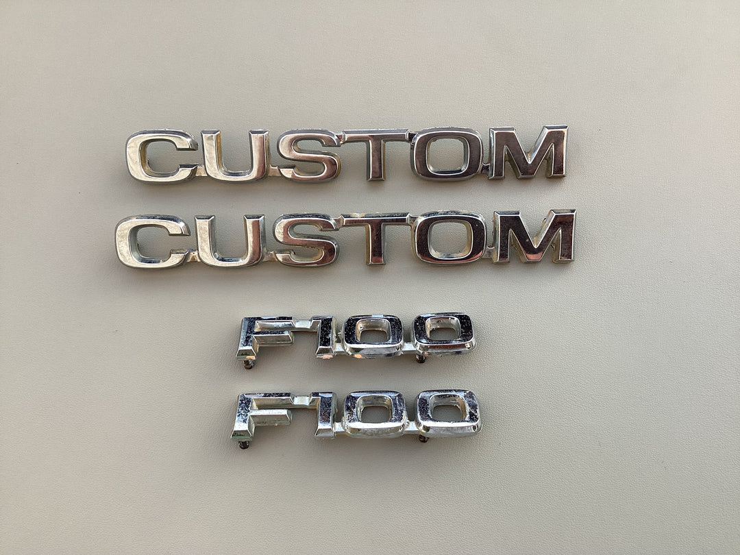 1980-1983 Ford Custom F-100 Fender Emblem Set