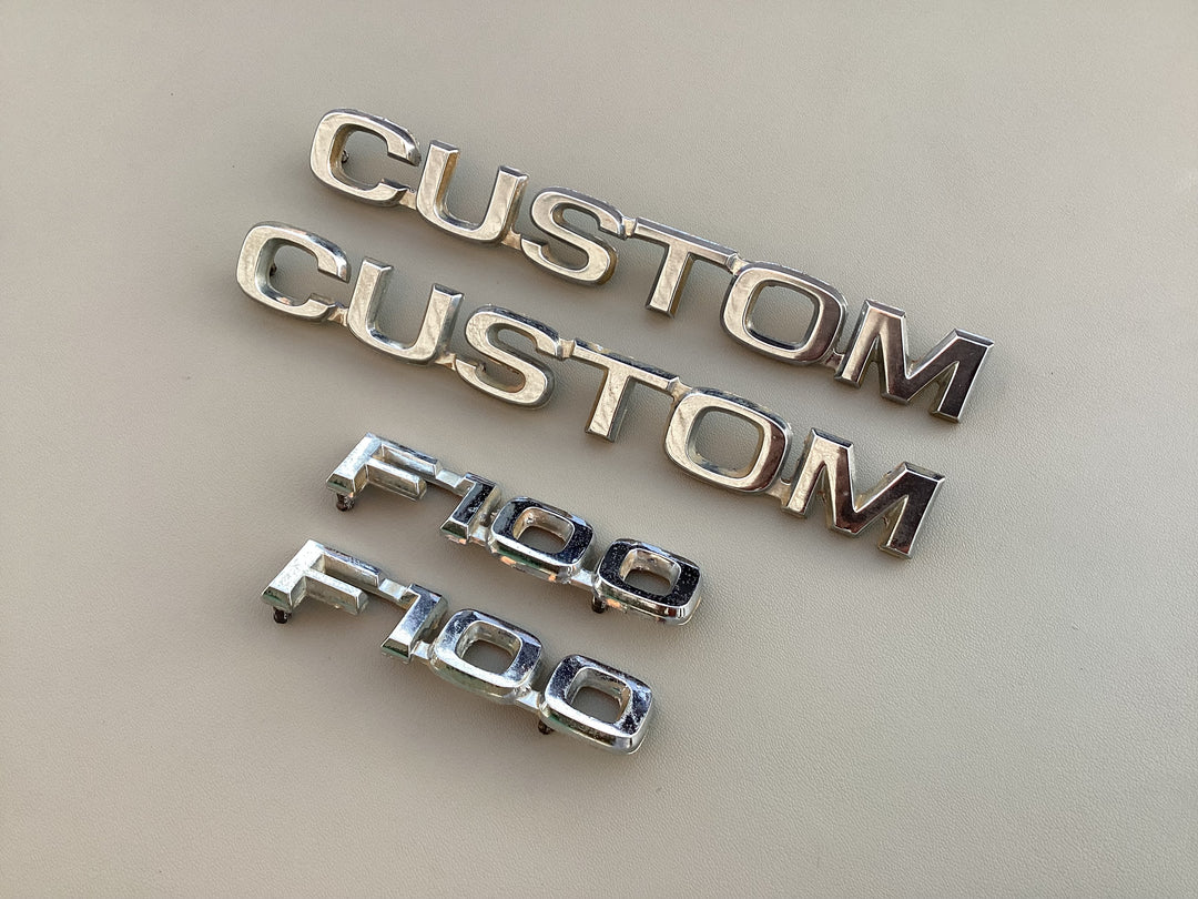 1980-1983 Ford Custom F-100 Fender Emblem Set