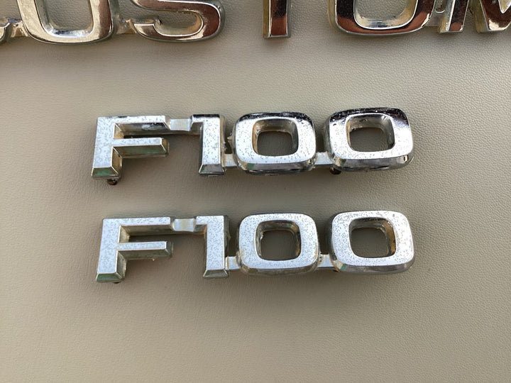 1980-1983 Ford Custom F-100 Fender Emblem Set