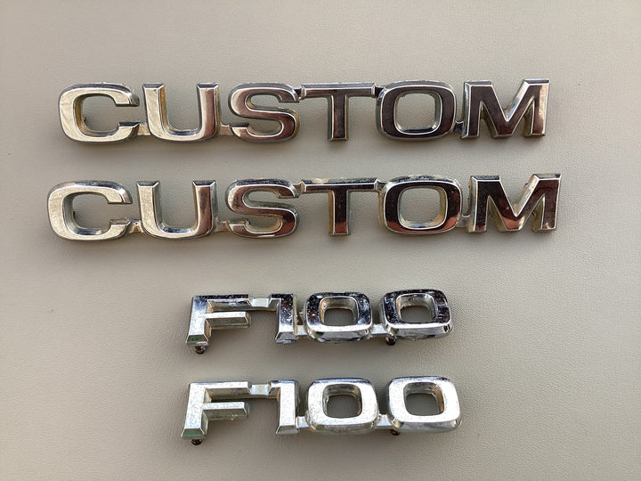 1980-1983 Ford Custom F-100 Fender Emblem Set