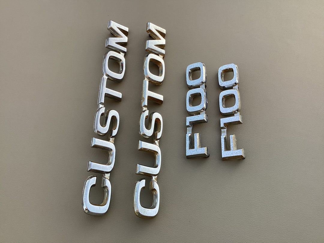 1980-1983 Ford Custom F-100 Fender Emblem Set