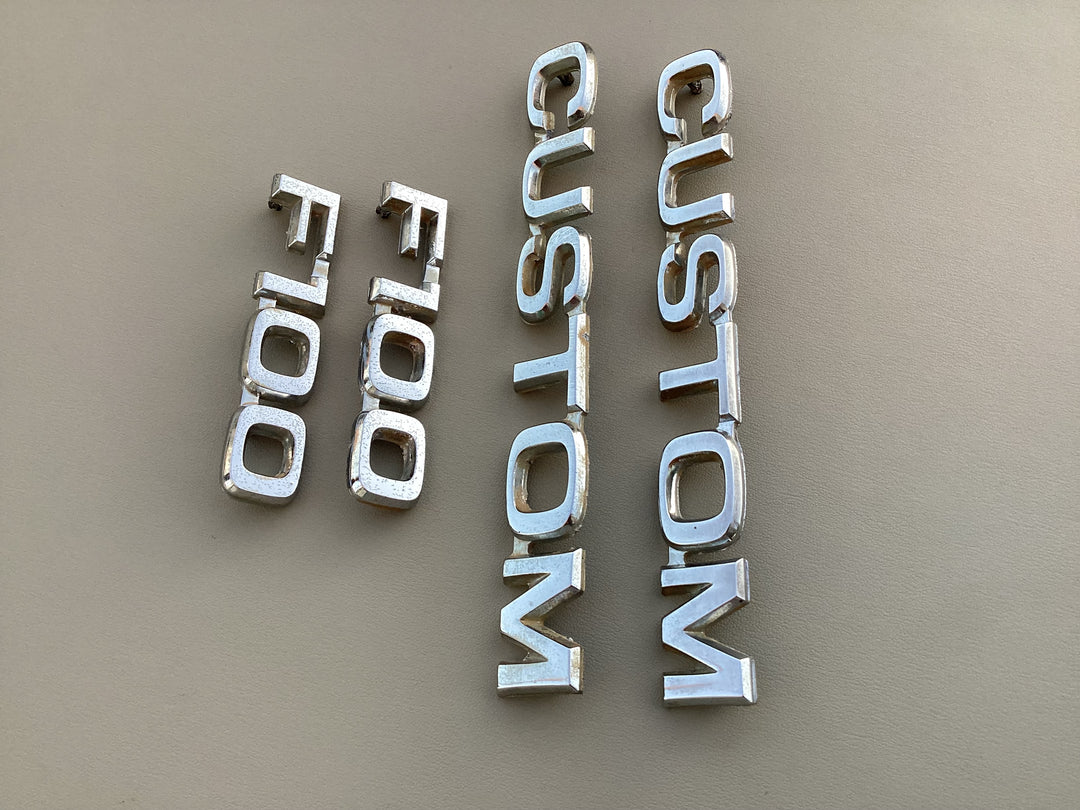 1980-1983 Ford Custom F-100 Fender Emblem Set