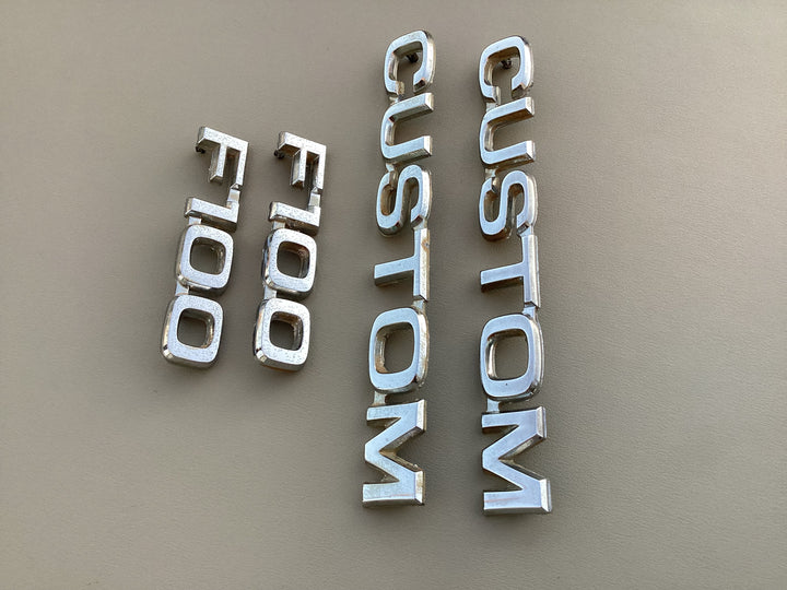1980-1983 Ford Custom F-100 Fender Emblem Set