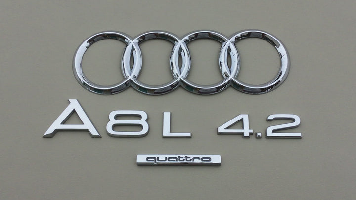 2004-2010 Audi A8 L .2 Quattro Trunk Emblem Set