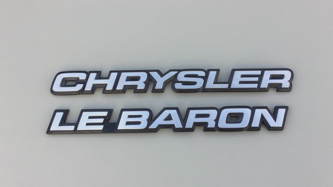 1987-1991 Chrysler LeBaron Trunk Emblem Set