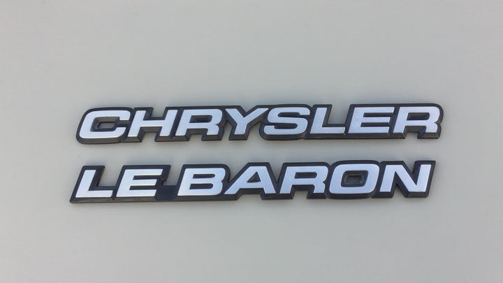 1987-1991 Chrysler LeBaron Trunk Emblem Set