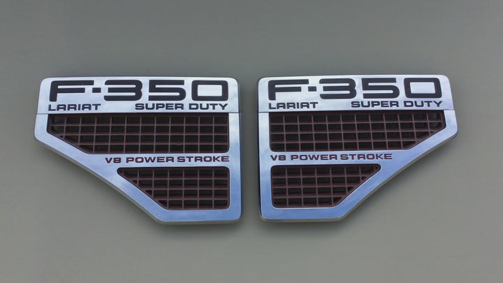 2008-2010 Ford F-350 Lariat Super Duty Fender Emblem Set