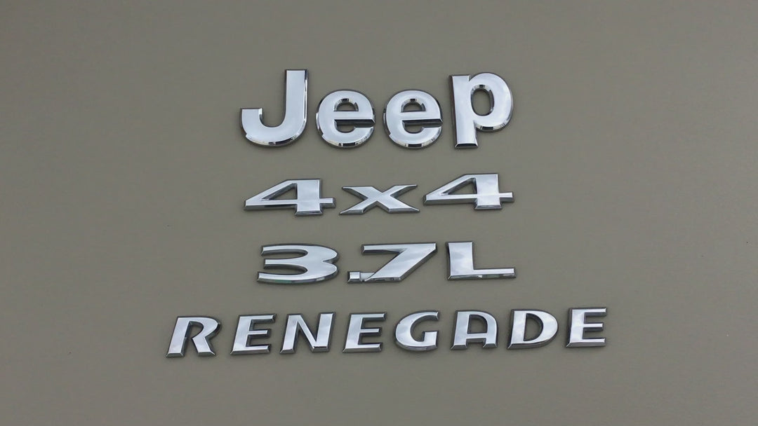 Jeep Liberty 4X4 3.7L Renegade Tailgate Emblem Set