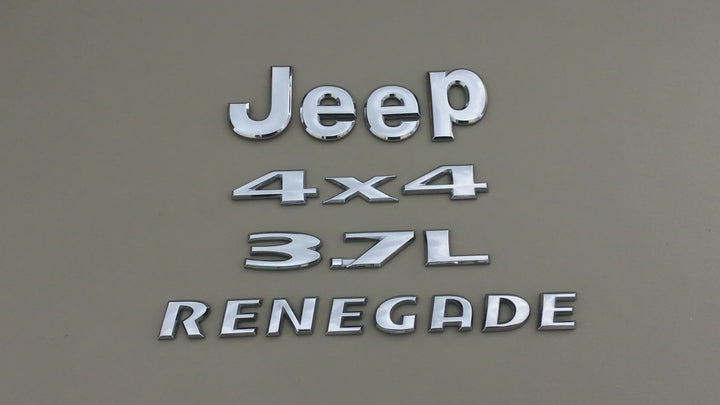 Jeep Liberty 4X4 3.7L Renegade Tailgate Emblem Set