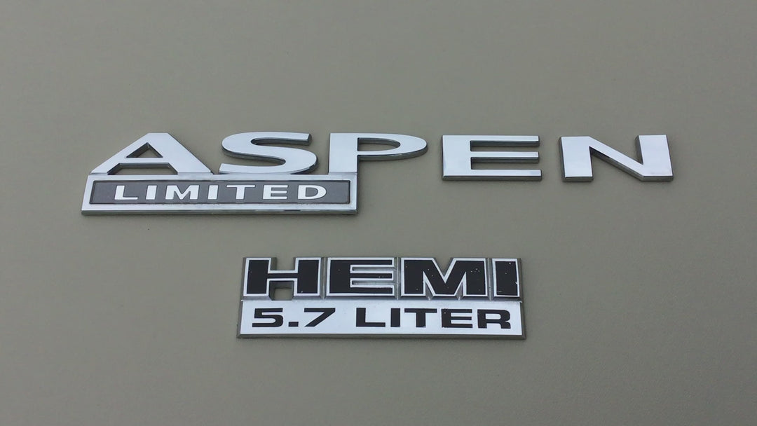 2007-2009 Chrysler Aspen Limited Hemi 5.7 Liter Tailgate Emblem Set