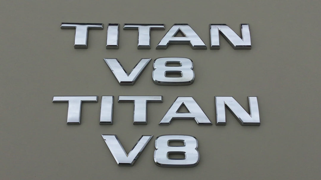 2004-2012 Nissan Titan V8 Door Emblem Set