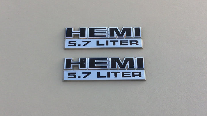 2006-2012 Dodge Ram 1500 Hemi 5.7 Liter Fender Emblem Set