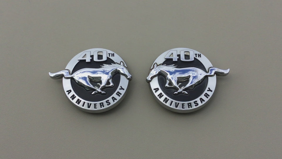 2004 Ford Mustang 40th Anniversary Fender Emblem Set